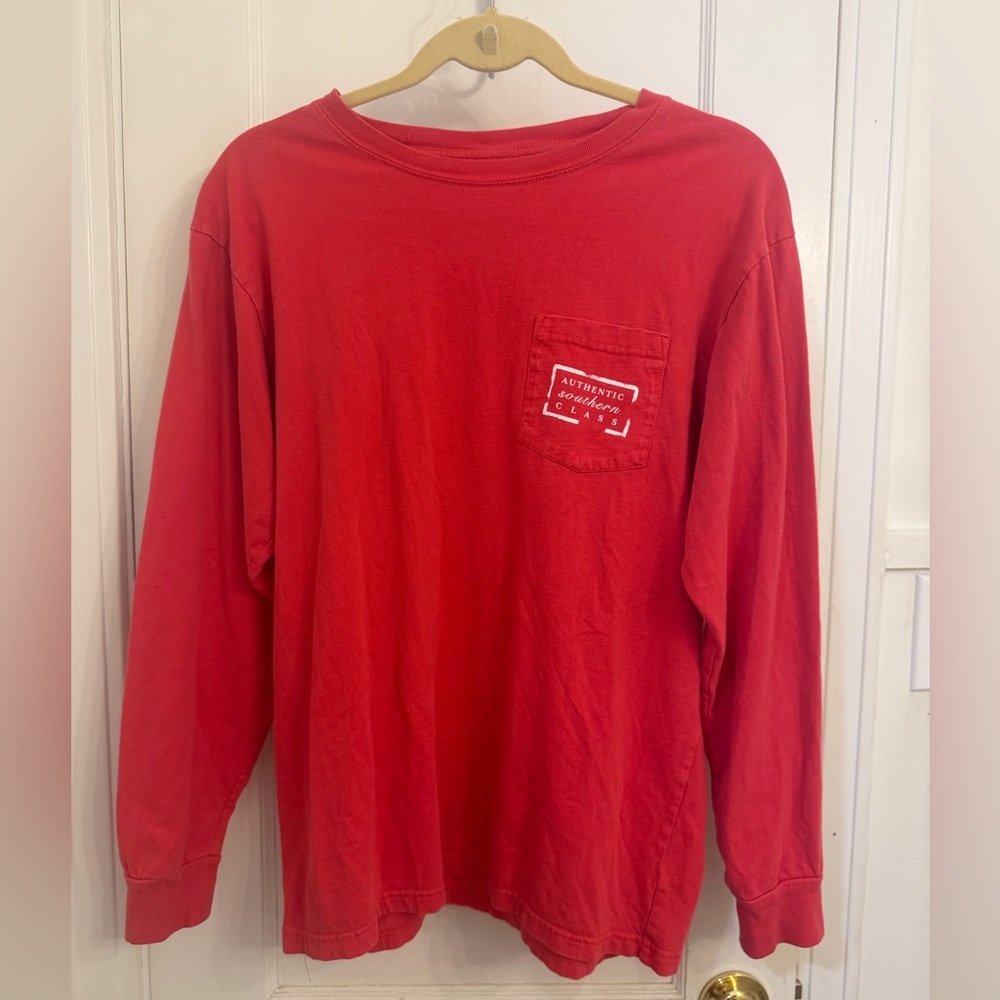 Southern Marsh Red Long Sleeve Men's Tee